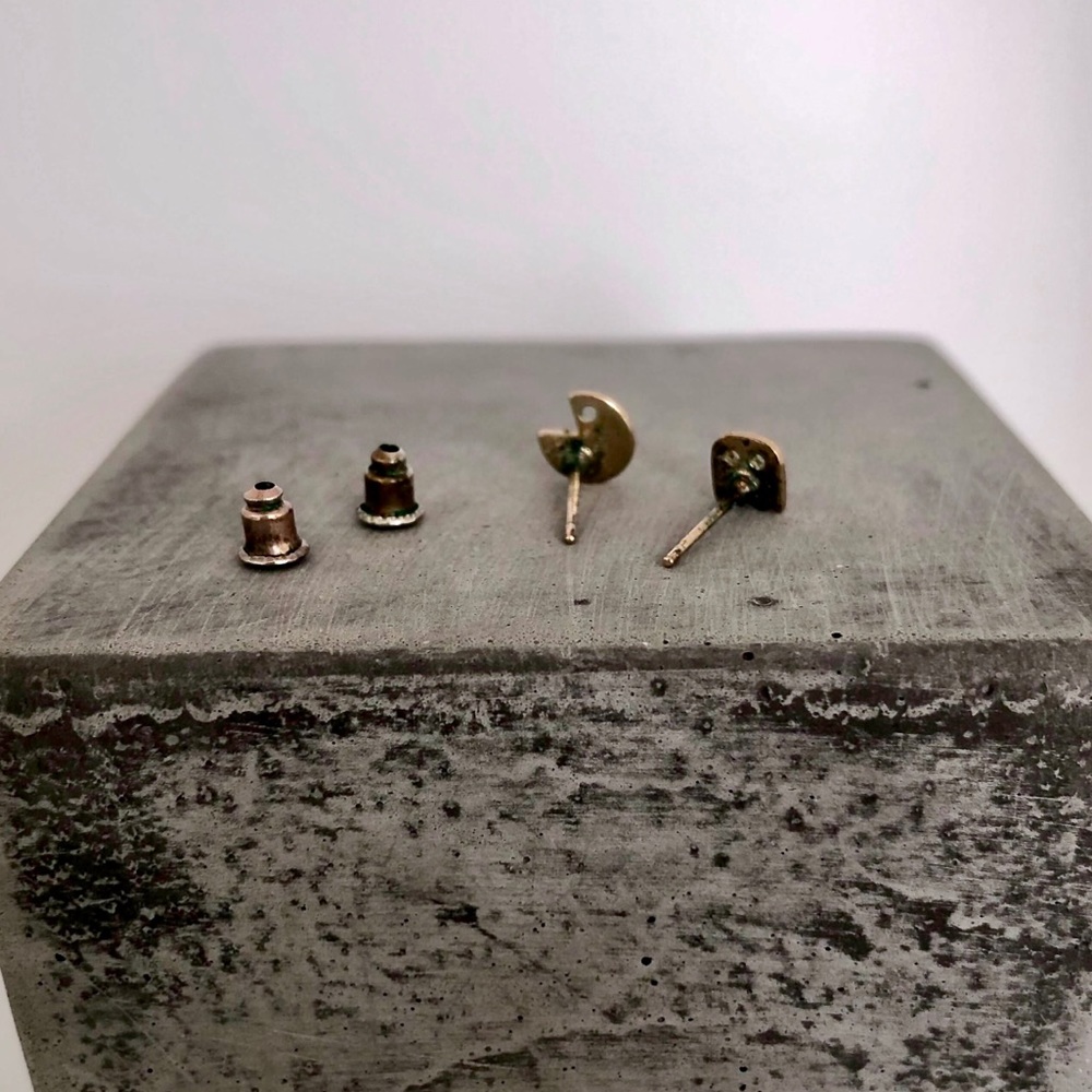 PAC Man Stud Earrings - Picture 3 of 3